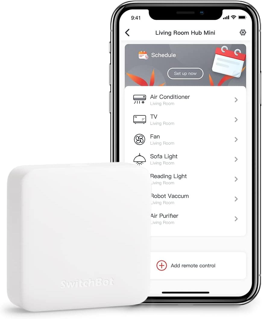 SwitchBot Hub Mini Smart Remote - IR Blaster, Link SwitchBot a Wi-Fi (compatible con 2,4 GHz), control de TV, aire acondicionado, compatible con Alexa, Google Home, IFTTT (blanco)