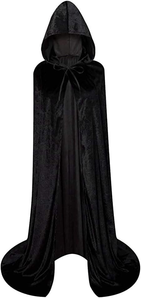 LHJ Traje de Cosplay de Capa de Terciopelo Largo con Capucha y Longitud Completa Unisex