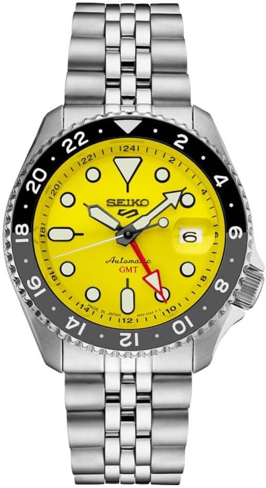 Reloj Automático SEIKO para Hombre - Colección 5 Sports - Reloj Deportivo para Hombre, Acero Inoxidable, Aguja GMT - Resistente al Agua 100 M