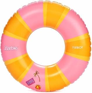 Barbie & FUNBOY Flotador de tubo para niños - Anillo de natación de 34" | Fiesta en la piscina, cumpleaños, diversión de verano
