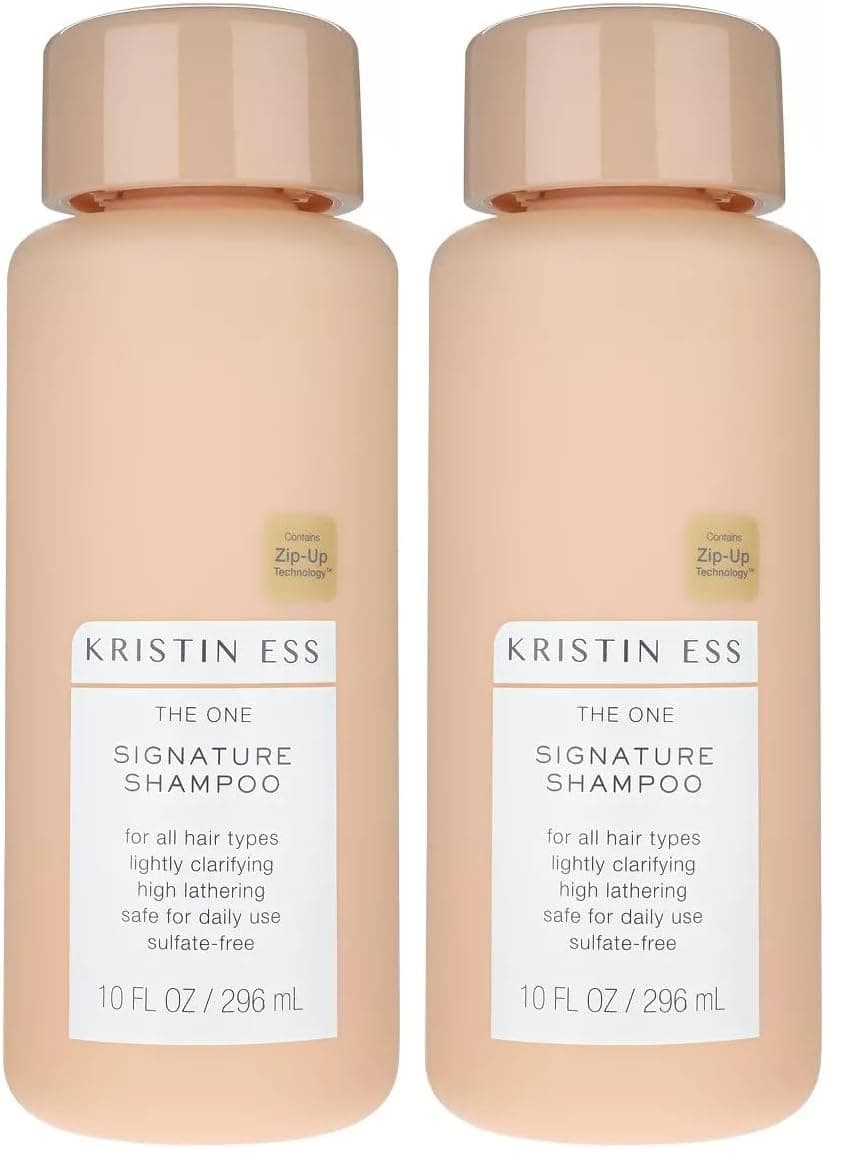 Kristin Ess Hair The One Signature Salon Sulfate Free Shampoo for Moisture, Softness + Shine - Avocado Oil - Anti Frizz + Clarifying - Hydrates + Repairs - Vegan, Paraben Free | Color Safe (Pack of 2)