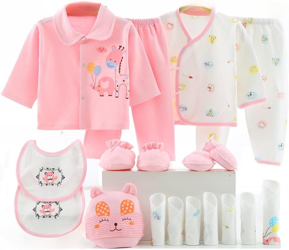 18 Uds. Ropa para niña recién nacida, conjunto para bebé prematuro de 0 a 3 meses, pantalones, canastilla, conjunto de ropa para niño recién nacido