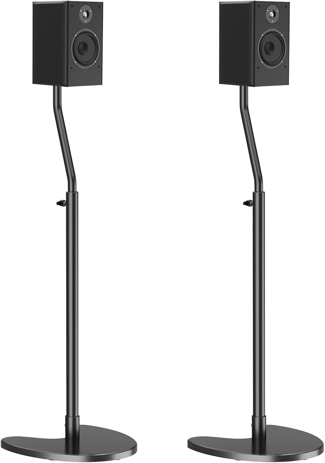 Mounting Dream Soportes para altavoces ajustables en altura, un par de soportes de suelo | Tubo extensible de base resistente, capacidad de 11 libras por soporte, ajuste de altura máx. 39" MD5401 (altavoces no incluidos)