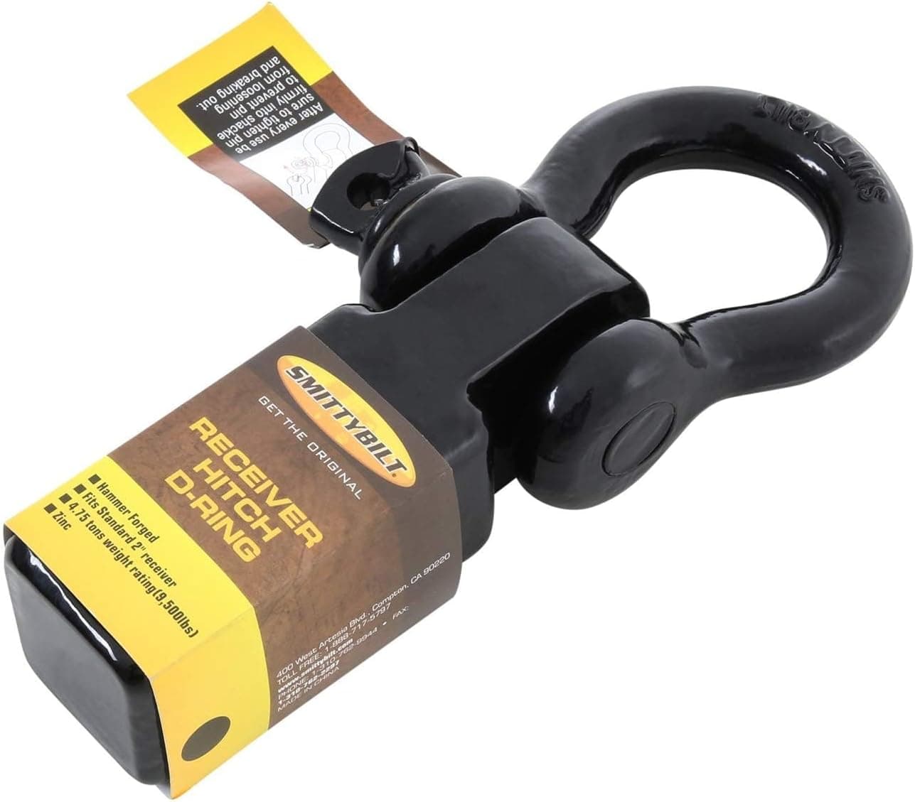 SmittyBilt 2IN RECEIVER CLEVIS BLK - SB29312B