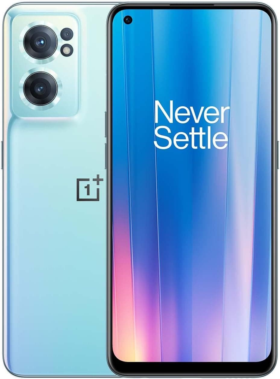 OnePlus Nord CE 2, teléfono inteligente Android desbloqueado 5G versión UE, 8 GB de RAM+128 GB de almacenamiento, pantalla AMOLED fluida de 90 Hz, cámara triple (azul Bahamas)