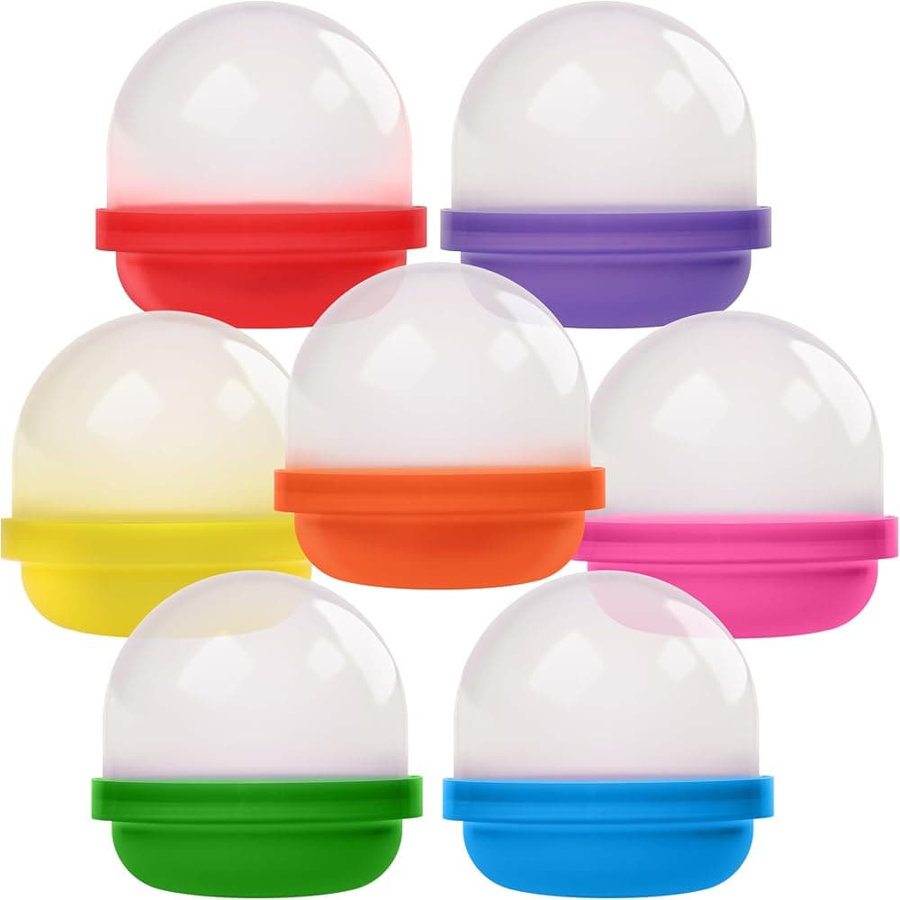 Máquina expendedora de cápsulas Cápsulas de bellota translúcidas vacías 120 piezas 2 pulgadas | Cápsulas de máquina de Gumball, contenedores de recuerdos de fiesta a granel, rellenos de cesta de Pascua, regalos, rellenos de piñata, suministros para manualidades DIY