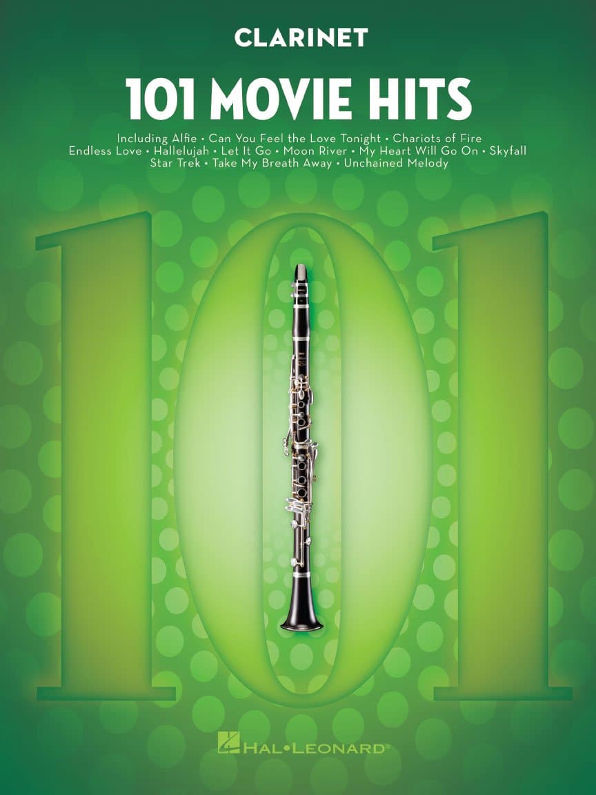 101 éxitos de películas para clarinete – Cancionero de partituras | Folio instrumental para todos los niveles | Incluye Mi corazón seguirá, Misión imposible, Ojo del tigre y más