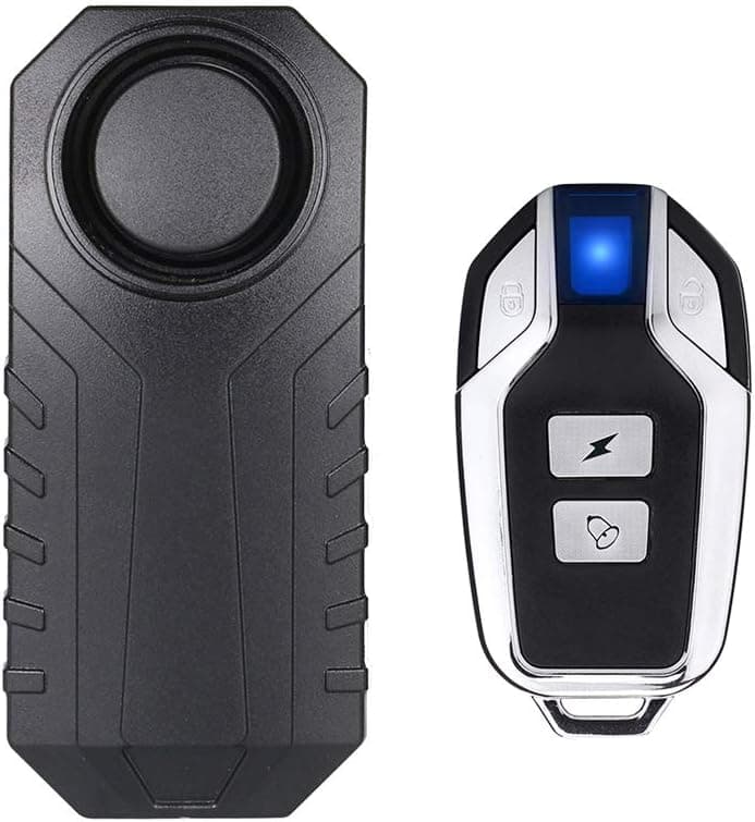 Mengshen Alarma antirrobo para Bicicleta, Alarma inalámbrica Impermeable de 113 dB con Control Remoto para Bicicleta, Bicicleta eléctrica, Motocicleta, Scooter, Remolque