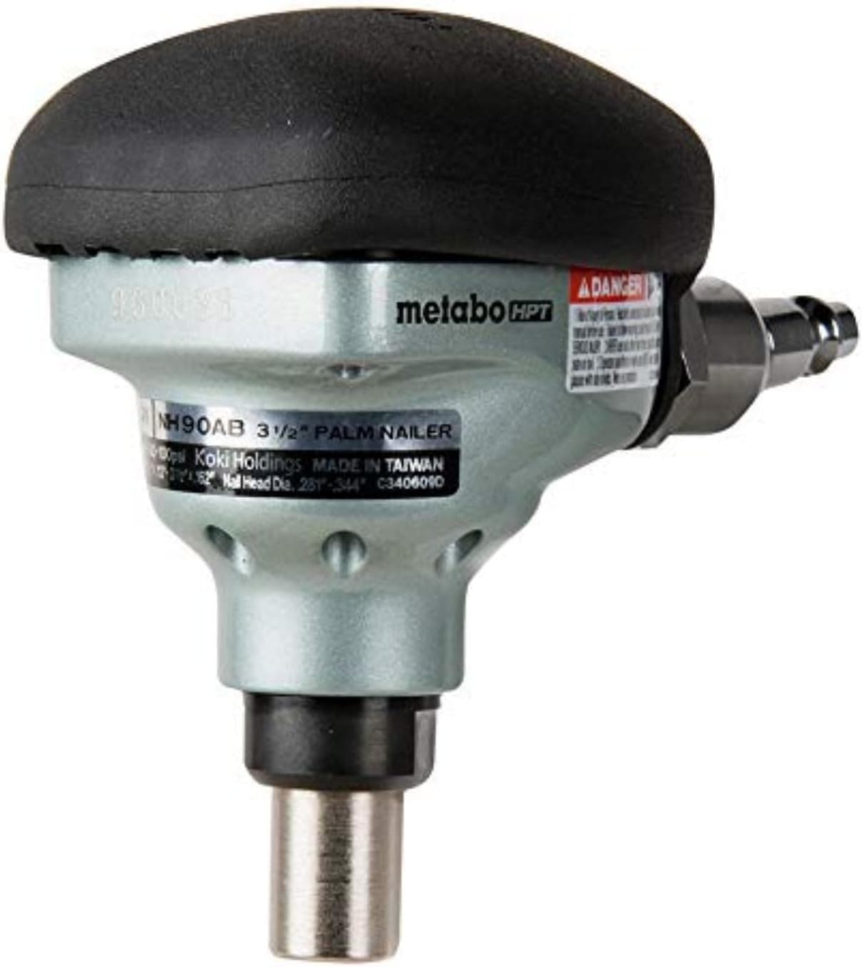 Metabo HPT Clavadora de palma, punta magnética giratoria de 360°, colgadores de vigas, NH90AB | Clavadoras eléctricas neumáticas para conectores, sujetadores a granel de 2-1/2 a 3-1/2 pulg., conexión de aire con rotación de 360 grados