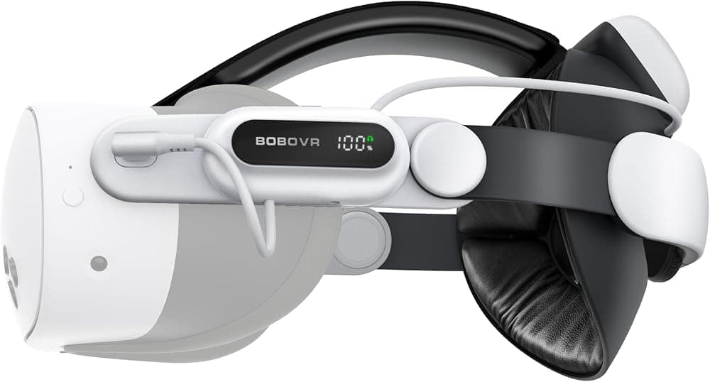 Accesorios de correa de batería BOBOVR E3 Pro para Meta Quest3/3S, batería de carga rápida intercambiable en caliente de 10000 mAh y expansión de audio de 3,5 mm