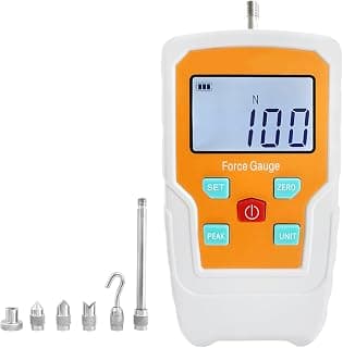 Medidor de fuerza digital Medidor de empuje y tracción Dinamómetro Probador de presión de tensión Medidor de empuje Carga de compresión Enchufe Fuerza Pruebas destructivas 100 N/10 kg/22 lbf/360 Oz