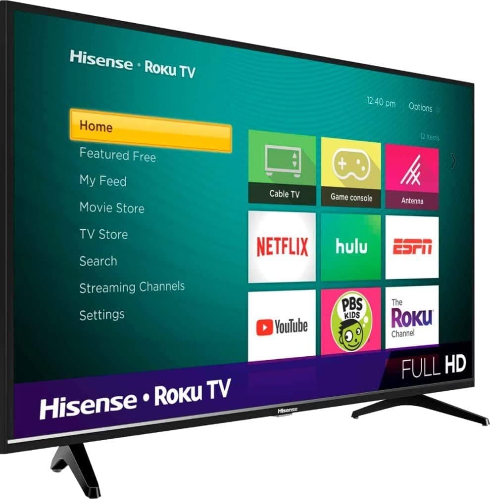 Hisense Smart TV LED Roku serie H4 de 40 pulgadas con compatibilidad con Alexa (40H4F, modelo 2020)