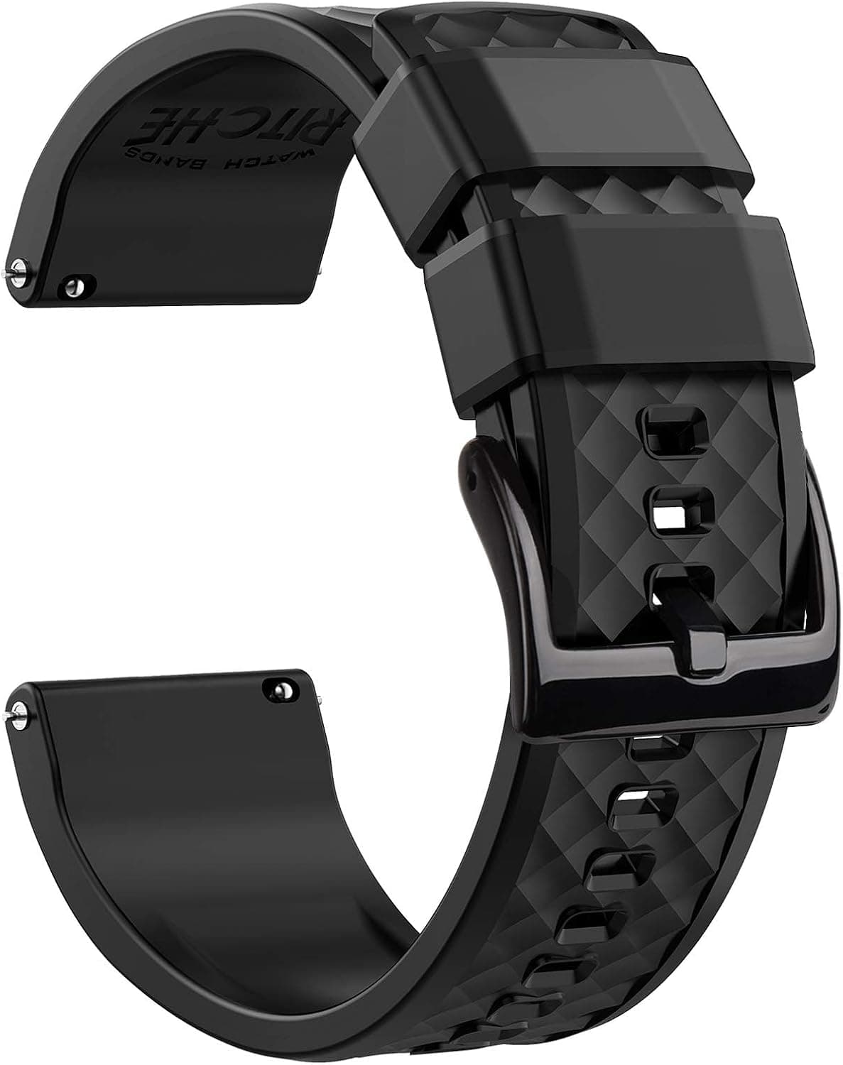 Ritche Regalo de Navidad Correas de reloj de silicona 18 mm, 20 mm, 22 mm, 24 mm Correas de reloj de goma de liberación rápida para hombres, regalos de elefante blanco, rellenos de calcetines para hombres