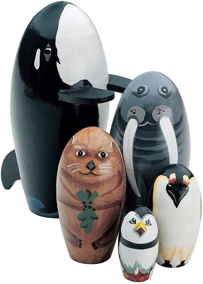 Bits and Pieces Monkey Nesting Dolls - Muñeca rusa, juego de 5