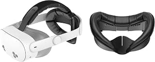 KIWI design Correa para la cabeza K4, accesorios para auriculares VR para Meta Oculus Quest 3 y V3 Face Pad