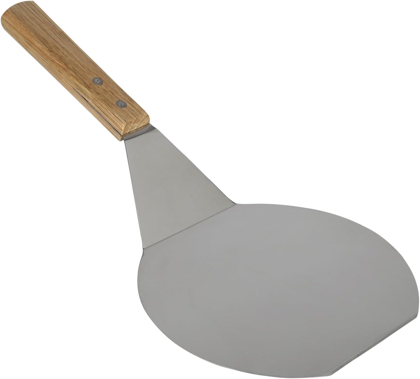 Espátula ancha extra grande de acero inoxidable con mango de madera fuerte, utensilio de cocina apto para lavavajillas, elevador de metal de gran tamaño resistente para asar, cocinar, hornear pasteles y galletas, espátula para panqueques