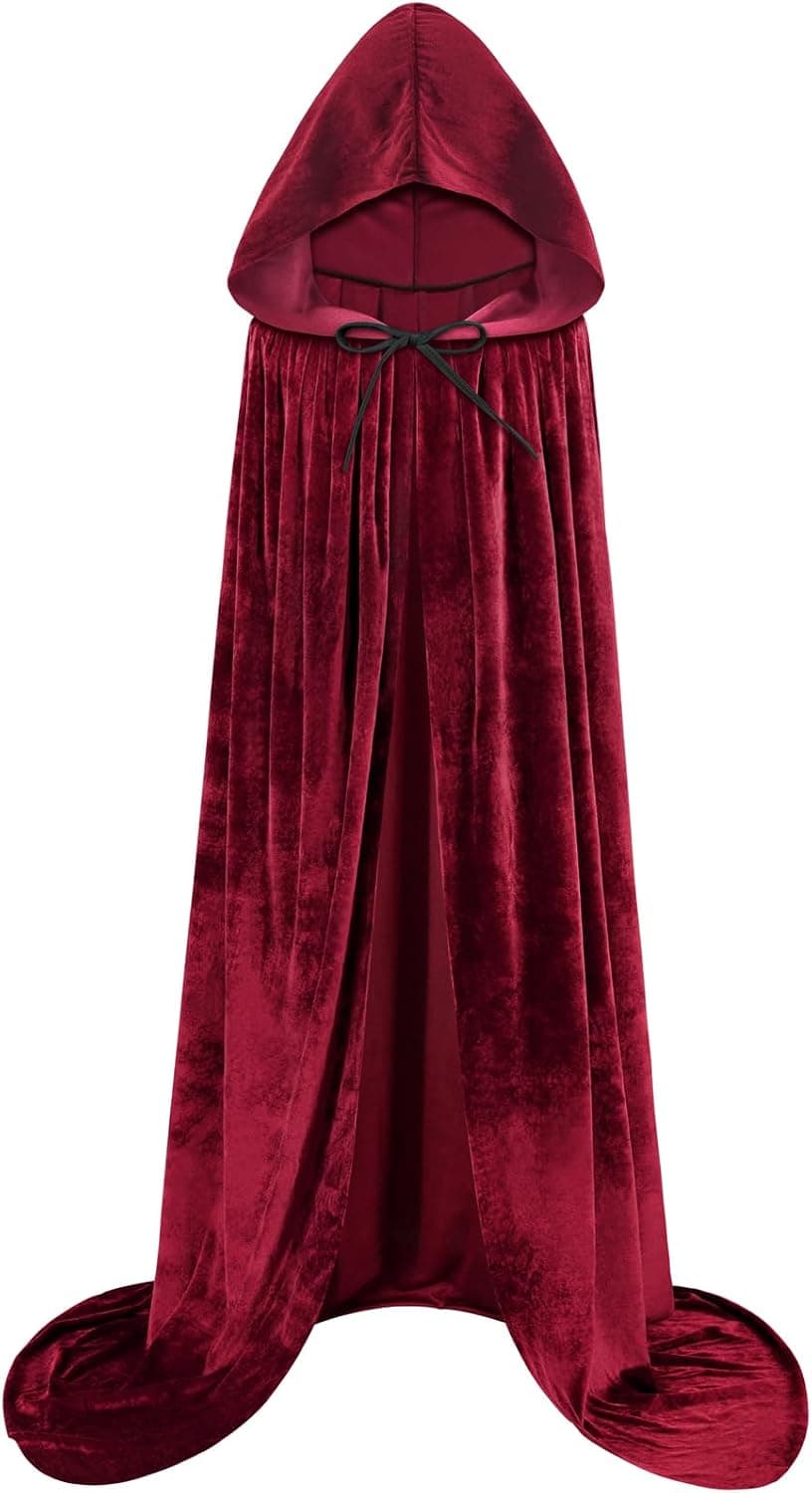 Capa con capucha Sarfel, capa de terciopelo con capucha, capas de Halloween, disfraz de bruja para mujer, capa de vampiro, bata de mago, disfraz de Cosplay para hombres