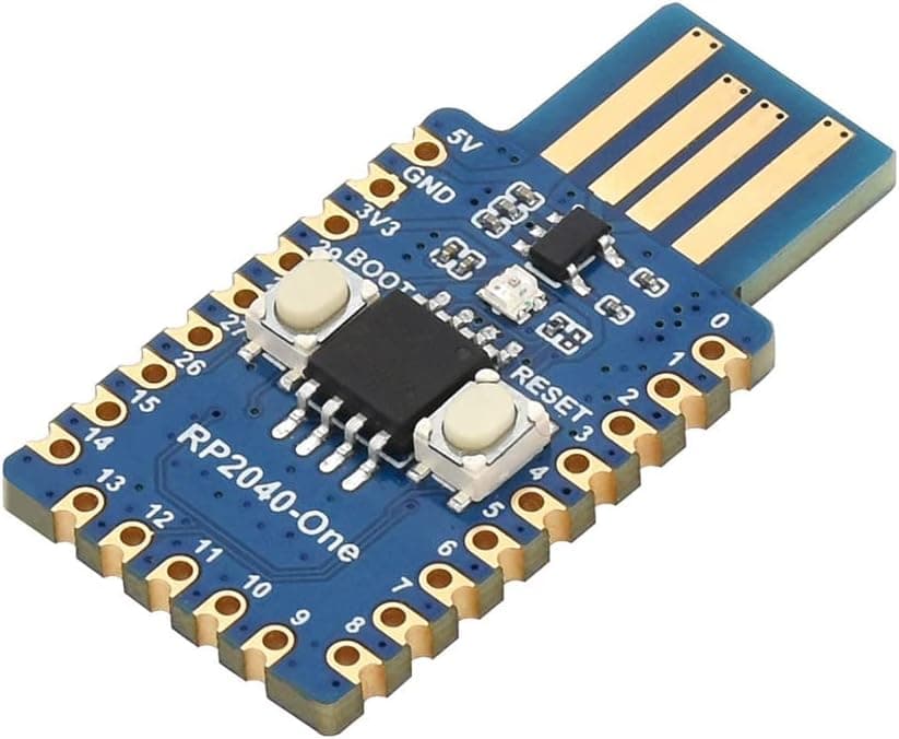 Waveshare RP2040-One Placa de desarrollo de microcontrolador tipo A 4 MB Flash Pico-Like MCU basada en Raspberry Pi RP2040, puerto PCB USB-A, soporte C/C++, MicroPython