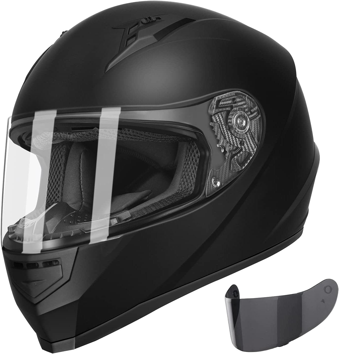 Casco integral compacto para motocicleta GLX GX11 con visera tintada, DOT | El arte de la comodidad cómoda y optimizada