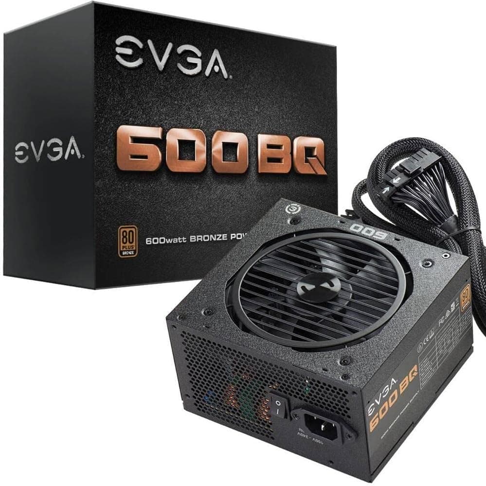 EVGA 110-BQ-0600-K1 600 BQ, 80+ Bronze 600W, Semi Modular, Ventilador FDB, 3 años de garantía, Fuente de alimentación