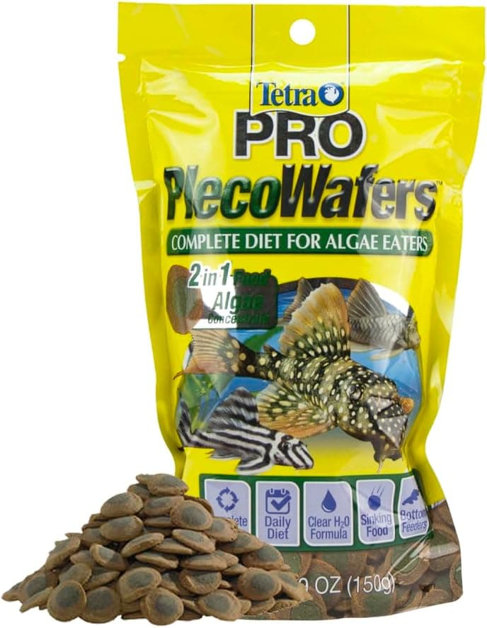 Tetra Pro PlecoWafers Alimento para peces para comedores de algas, 5.29 oz