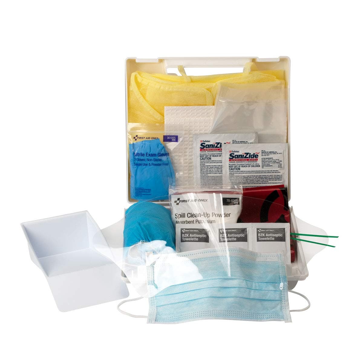 First Aid Only 214-U/FAO OSHA Compliant Body Fluid Clean Up Kit, Blood Borne Pathogen Clean Up Kit in Plastic Case, 23 Pieces