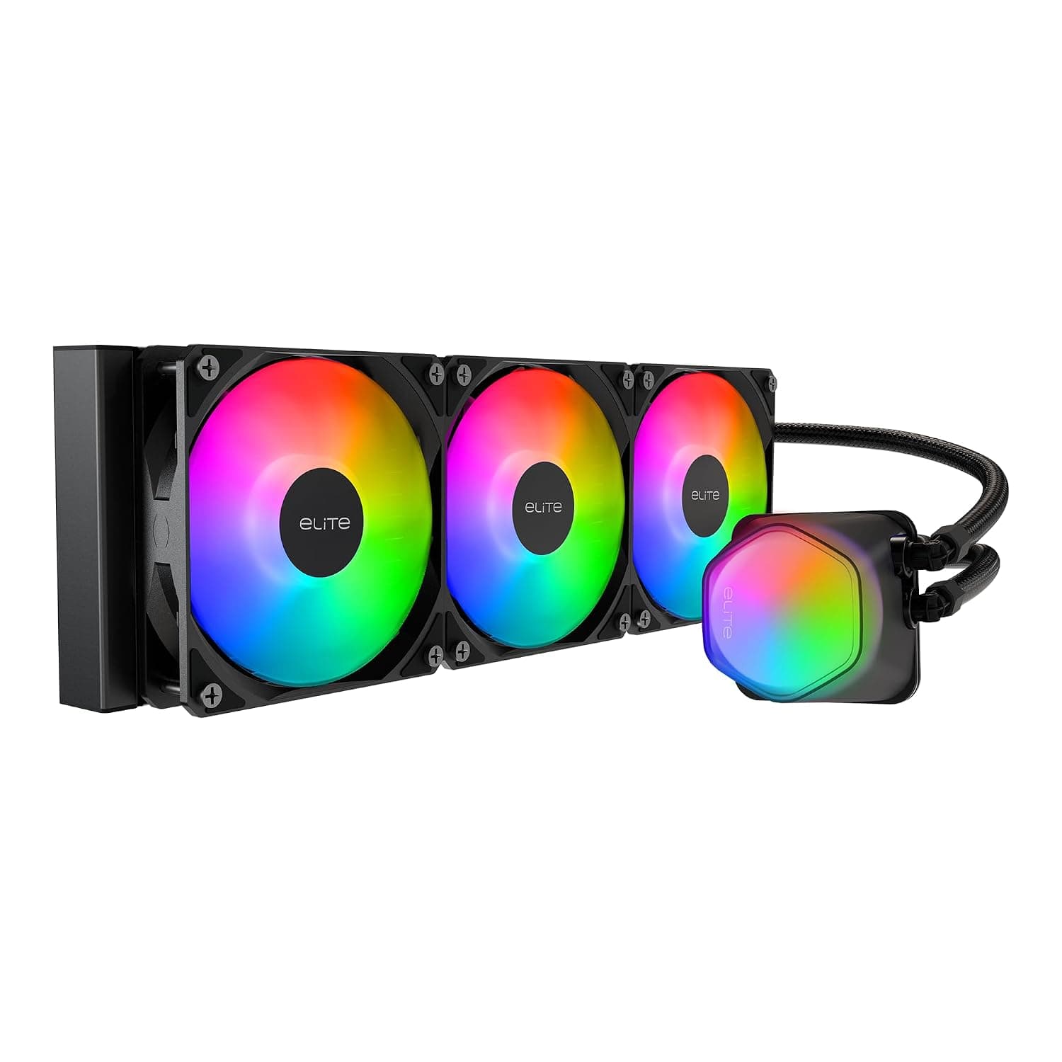 Refrigerador líquido para CPU Cooler Master Elite Liquid 360 AIO, ARGB