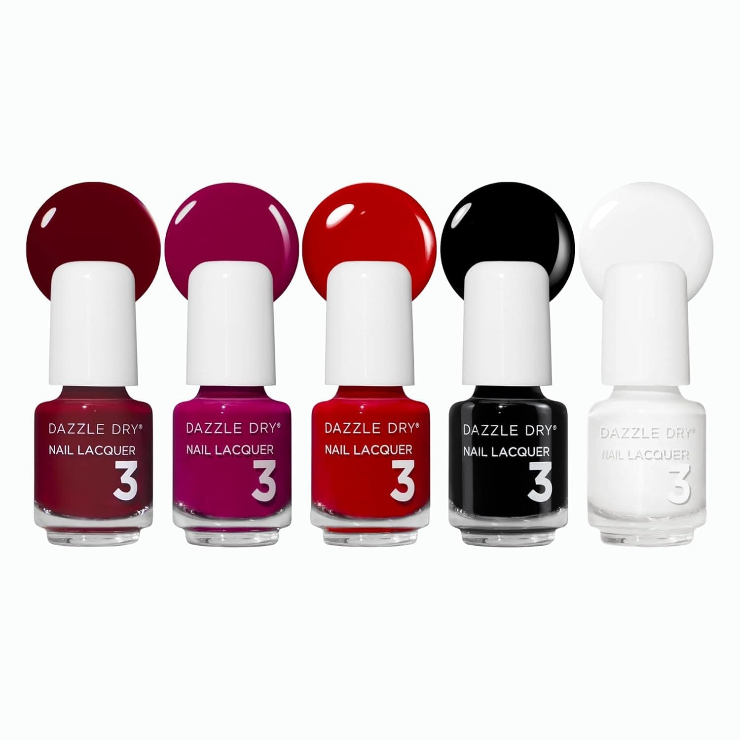 Dazzle Dry Mini Flight – Ready, Set, Dry in 5 – 5 Mini Lacquers | 5-Piece Mini Nail Polish Set · Fast-Drying · Long-Lasting · Non-Toxic Manicures
