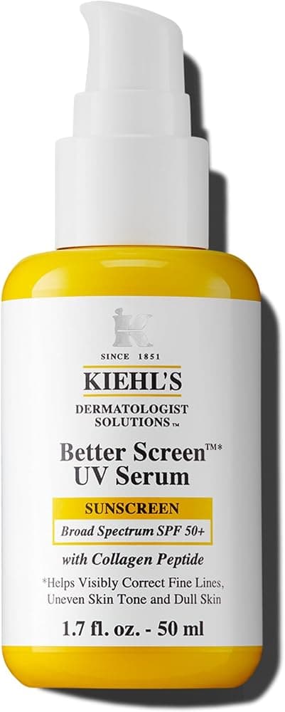 Kiehl's - Better Screen UV Serum SPF 50+ Facial Sunscreen, Collagen Peptide | Facial Sunscreen for Shielding uva & UVB - With Collagen Peptide - Corrects Visible Signs of Aging