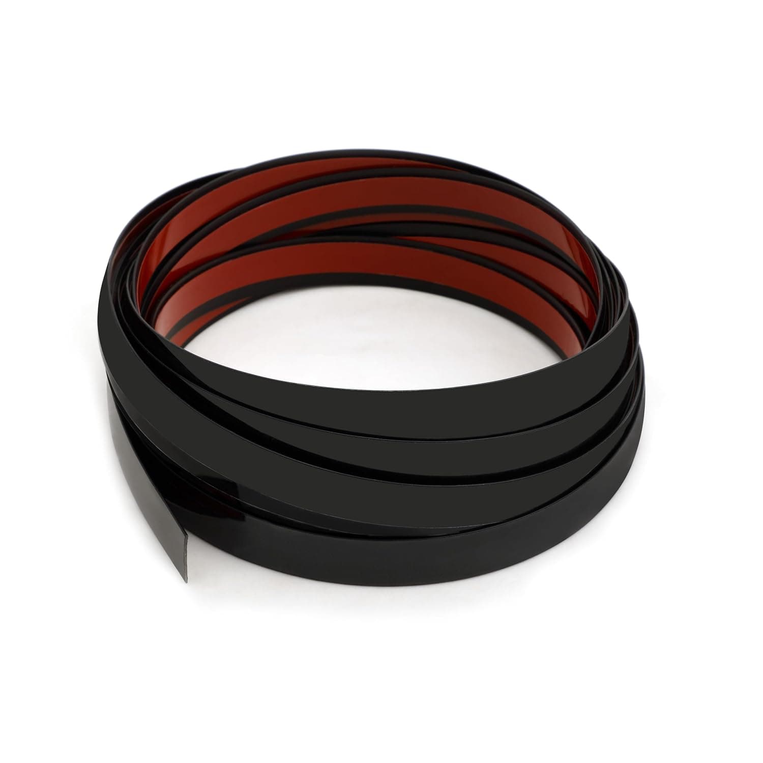 Borde de espejo negro para despegar y pegar, borde de pared autoadhesivo flexible, borde decorativo para borde, TV, pared, espejo, puerta, protector contra salpicaduras, armario, sellado de huecos (1/2 pulgadas x 16,4 pies, negro)