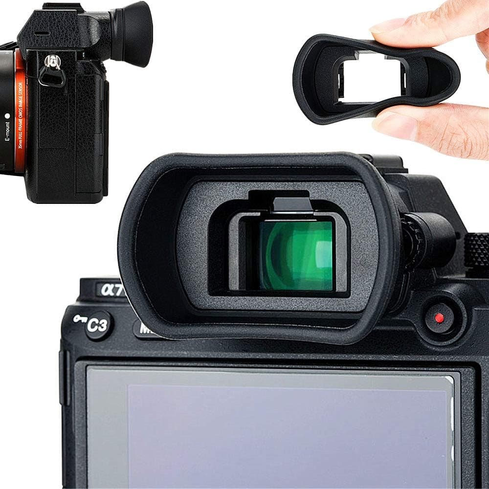 Extendido reemplaza el ocular Sony FDA-EP18 FDA-EP16 FDA-EP15 | Silicona suave, parasol para visor de cámara, para Sony A7RIV A7RIII A7III A7SII A7RII A7II A7S A7R A7 A9II A9 A58 A99II