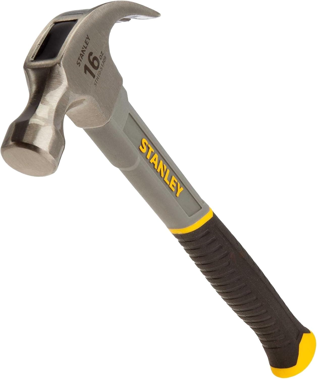 Stanley Stht0-51310 Martillo de garra curvo de fibra de vidrio de 20 oz, N/A