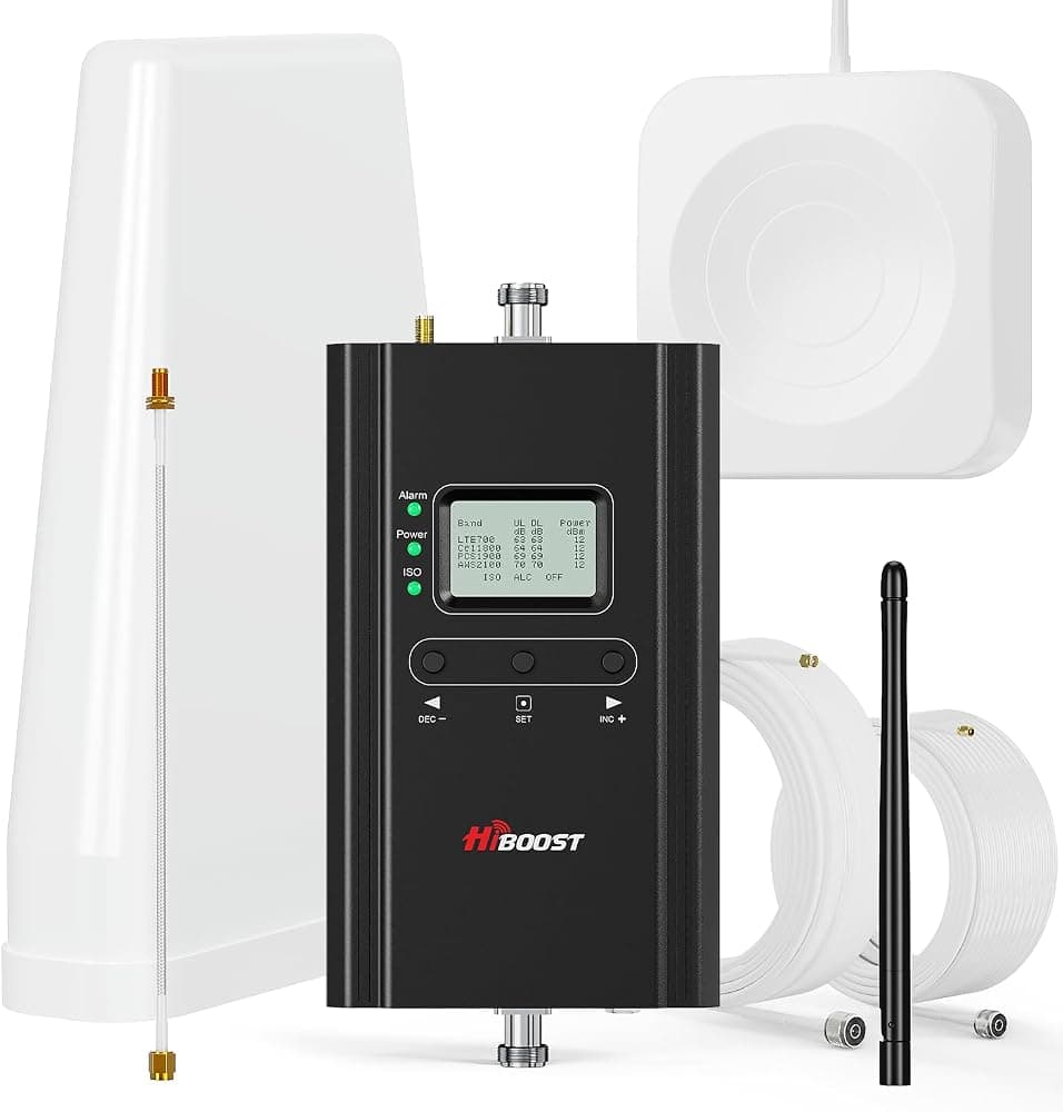 Amplificador de señal de teléfono celular para el hogar y la oficina, 4,000 pies cuadrados, datos Boost 5G 4G LTE para Verizon AT&T y todos los operadores de EE. UU., aprobado por la FCC