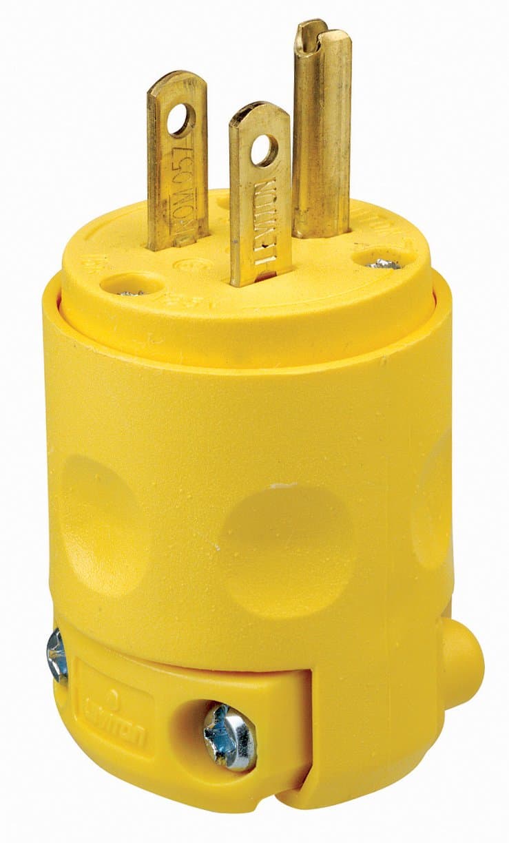Leviton 15 amperios, 125 voltios, enchufe de conexión a tierra, 515 PV, amarillo