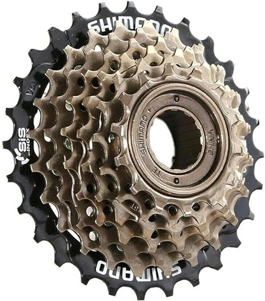 Shimano Piñón 7 velocidades MF-TZ500 Anillo de tornillo Piñón de 7 velocidades Rueda libre de bicicleta.