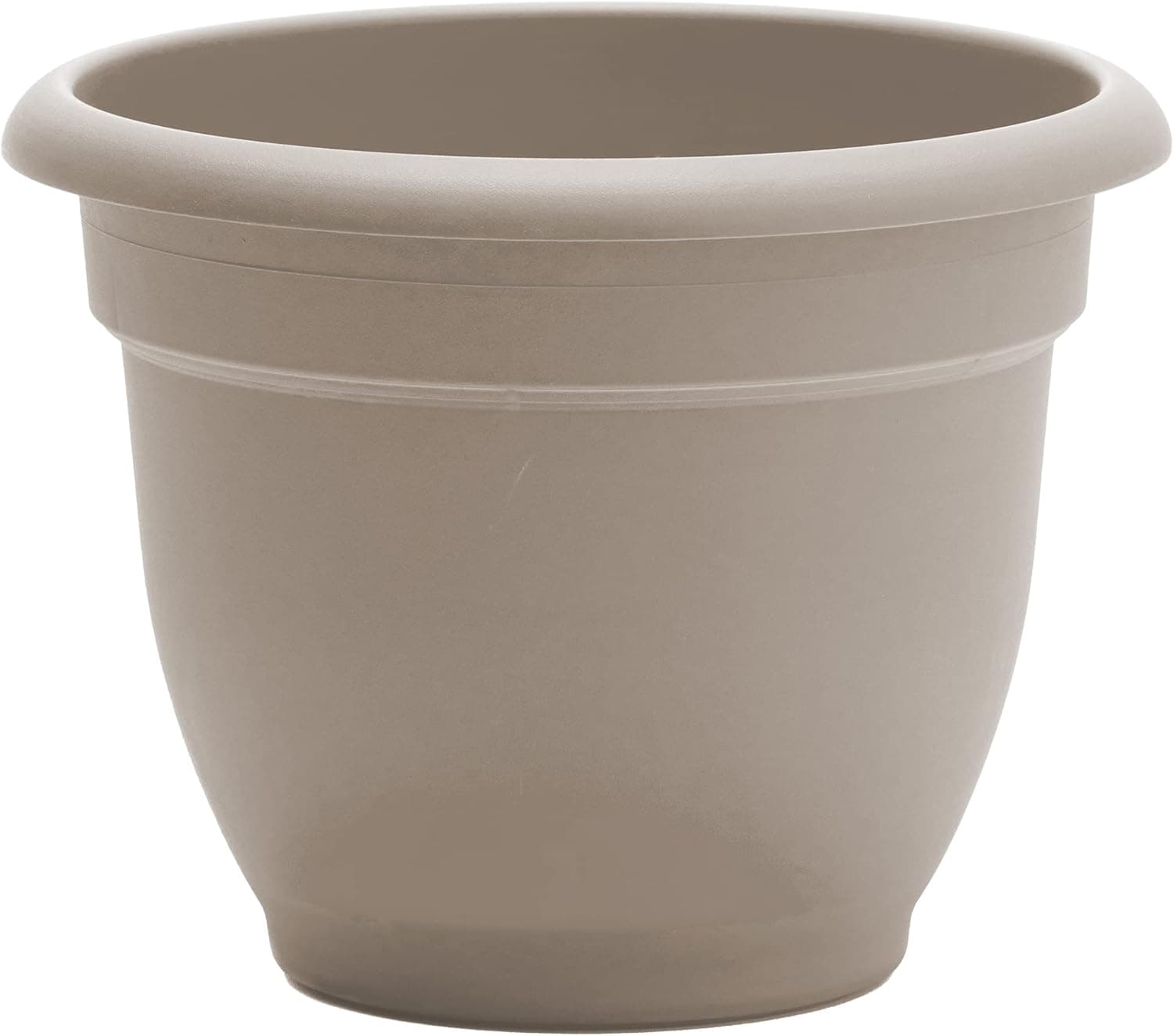 Bloem Ariana Macetero con autorriego: 12.0 in – Piedra de guijarro – Maceta de resina duradera, para uso interior y exterior, disco de autorriego incluido, jardinería, capacidad de 3 galones