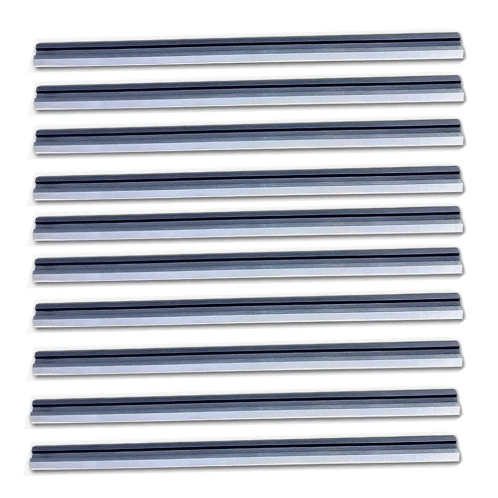 FOXBC Cuchillas cepilladoras de 3-1/4 pulgadas, paquete de 10 cuchillas cepilladoras de 82 mm de repuesto para Bosch, Makita, DeWalt, Wen 6530, Ryobi, Craftsman y más cepilladoras portátiles de mano 3-1/4 (HSS)