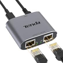 Gigabit Ethernet Splitter 1 to 2, 1000Mbps Internet Splitter, USB Powered, Plug & Play, RJ45 Splitter for Ethernet Cable Cat 5/5e/6/7/8, LAN Splitter for 2 Device Networking Switch (SG103M)