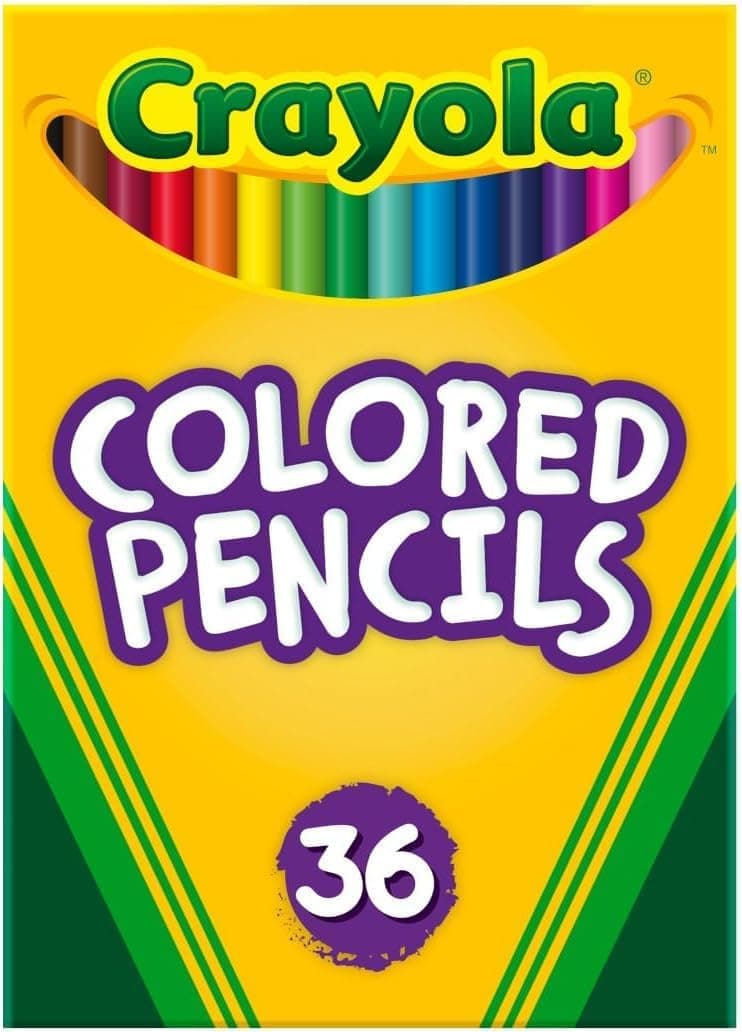 Lápices de colores Crayola (36 ct), juego de lápices para niños, lápices de libros para colorear preafilados para niños y adultos, suministros para artes y manualidades, regalo para colorear, edades 3+ (paquete de 12)