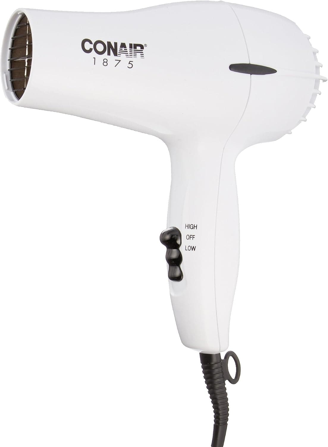 Secador de pelo Conair, secador de pelo de tamaño mediano de 1875 W, blanco