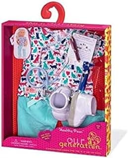 Nuestra generación - Patas sanas - Traje de uniforme veterinario - Accesorios de hospital - Ropa de muñeca de 18 pulgadas - Juego de simulación - Juguete para niños mayores de 3 años