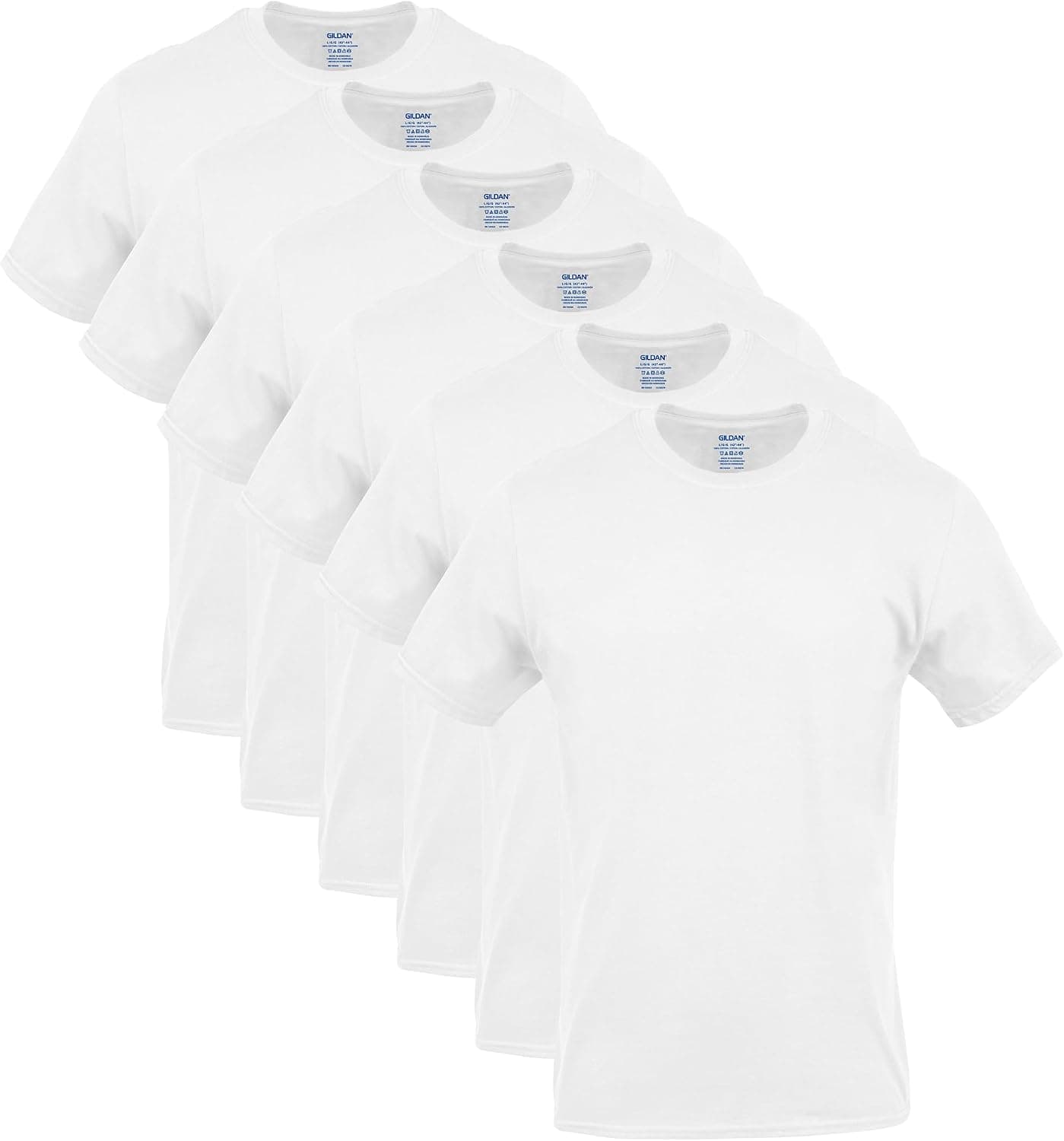 Gildan Camisetas Crew para hombre, paquete múltiple, estilo G1100