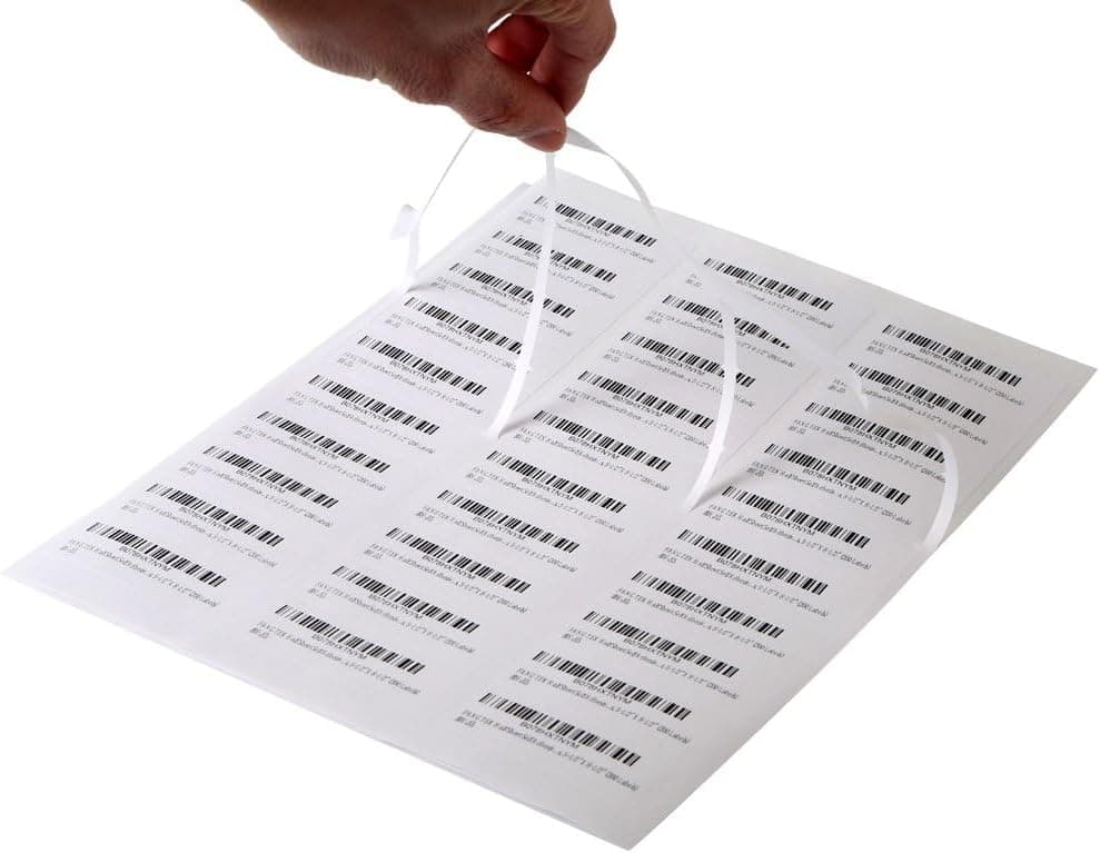 [100 hojas, 3000 etiquetas] Envío de correo de dirección Etiquetas de código de barras Amazon Logística de Amazon 1 x 2 5/8 para impresora láser/de inyección de tinta, 30 etiquetas de dirección de devolución en adelante Etiquetas adhesivas de nombre para suministros escolares
