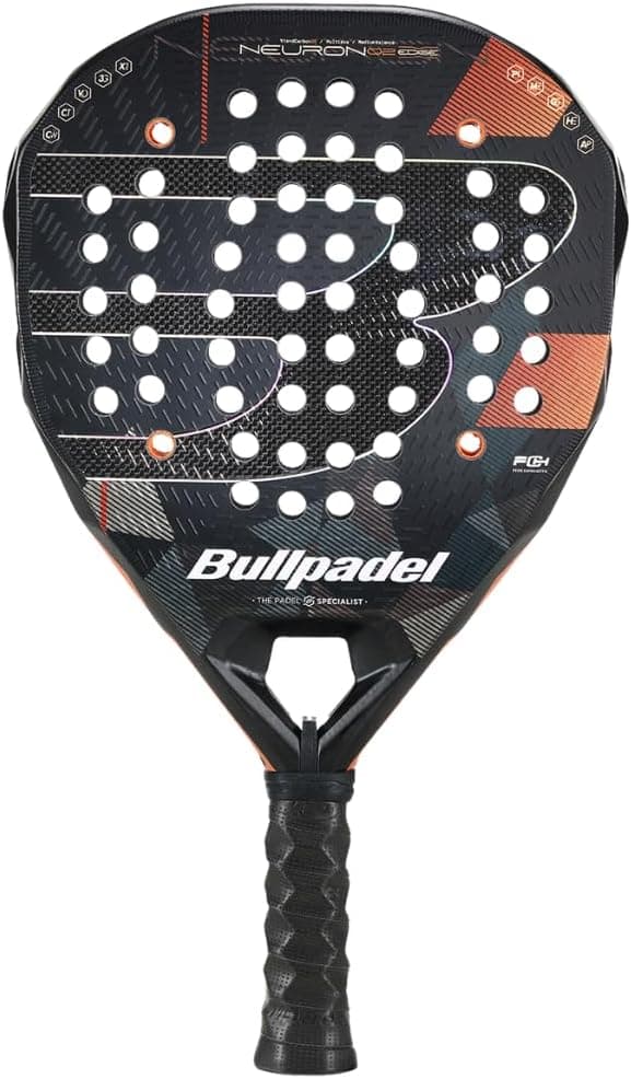 Pala de Pádel BULLPADEL Neuron 02 Edge 2026 | Fede Chingotto Pala Padel para la máxima precisión | Marco PrismLock, forma geométrica, cara X-Tend Carbon 3K | Air Power, Easy Vibe Comfort, peso personalizado