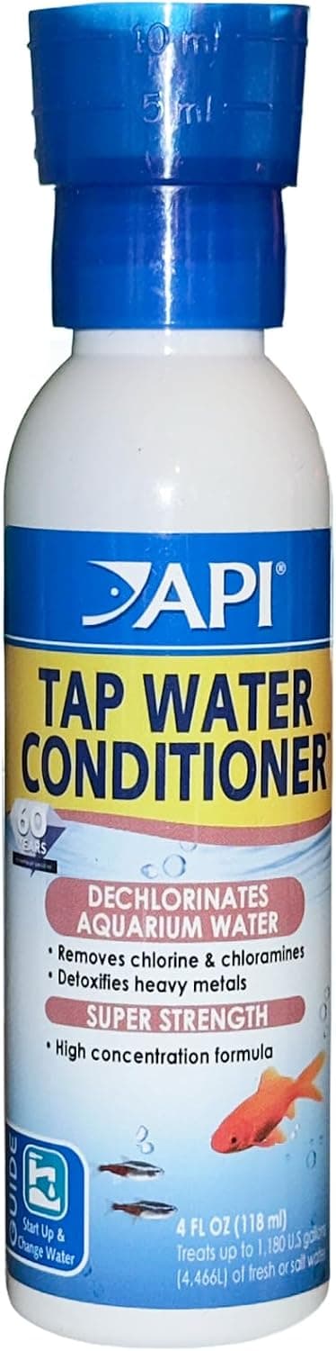 API ACONDICIONADOR DE AGUA DEL GRIFO Acondicionador de agua para acuarios Botella de 4 onzas, ACONDICIONADOR DE AGUA DEL GRIFO. 4 ONZAS
