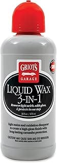 Griots Garage Cera líquida 3 en 1 para pulido y detalles de automóviles, brillo alto y protección a base de carnauba para pintura de automóviles, 11013, 16 oz