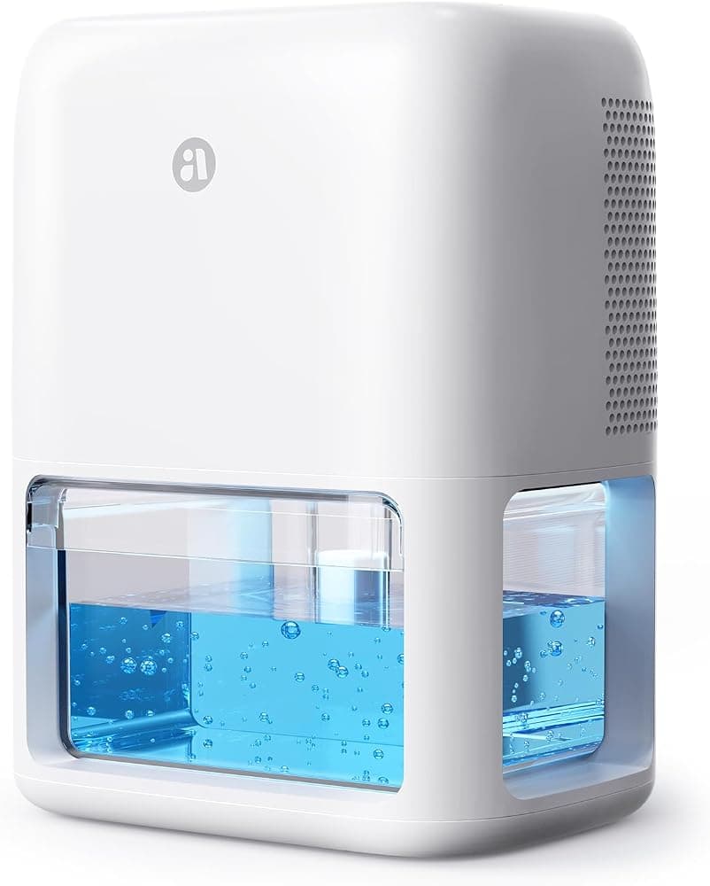 60 OZ Dehumidifiers for Home, Dual-Semiconductor Quiet Dehumidifier with Timer Sleep Mode Auto-Off 7 Colors Light Portable Small Dehumidifiers for Bathroom, Cloakroom, RV | With Timer, Sleep Mode, Auto-Off, 7-Color Light, Portable Small Dehumidifier for Bathroom, Cloakroom & RV, White
