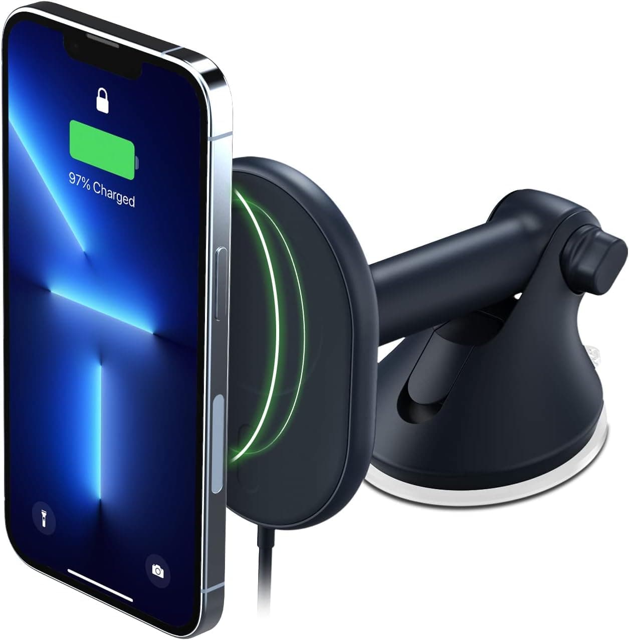 Soporte magnético inalámbrico para coche iOttie Velox para iPhone MagSafe - Cargador incluido. Compatible con iPhone de la serie 12 a 15