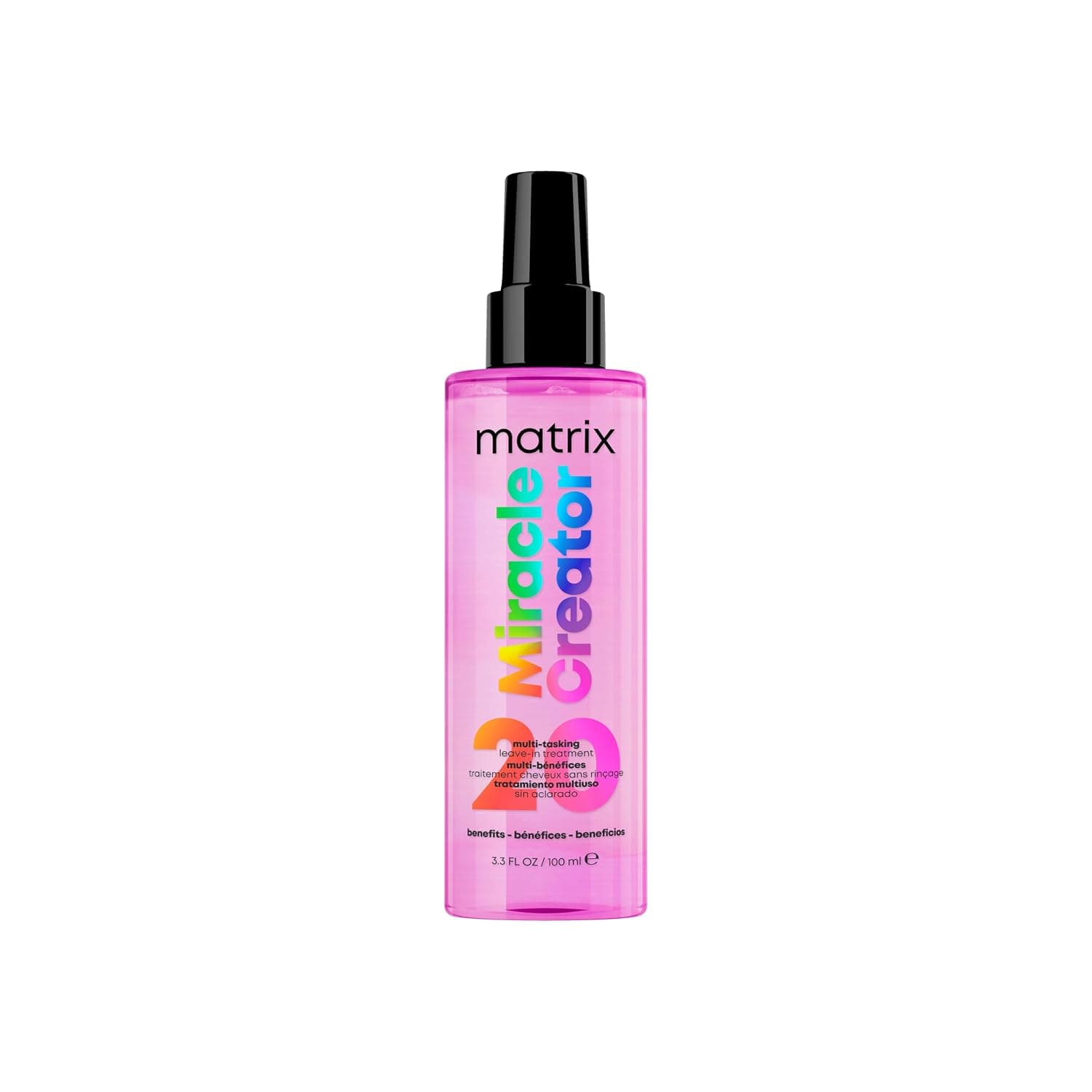 Matrix Miracle Creator Acondicionador en spray sin enjuague – Protector de calor, antiencrespamiento, hidratante y desenredante, añade brillo, ideal para peinar, para cabello dañado y todo tipo, sin sulfato