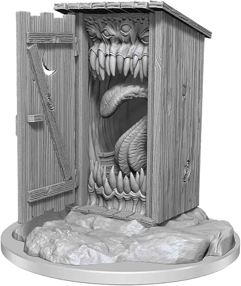 Mimic gigante: la maravillosa miniatura sin pintar de D&D Nolzur de WizKids